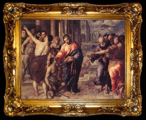 framed  GRECO, El Christ Healing the Blind dfh, ta009-2